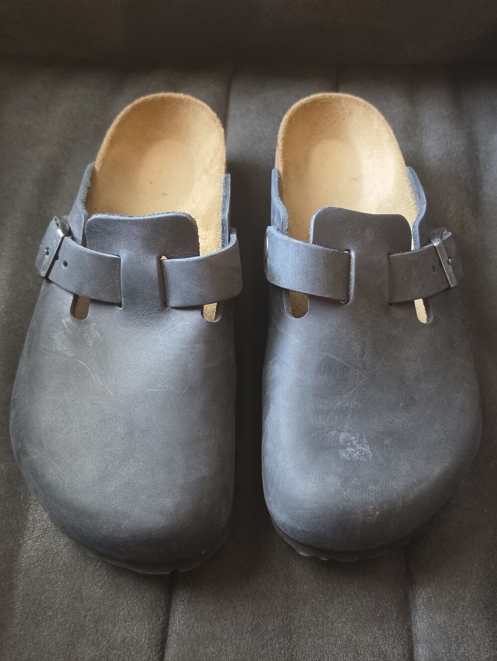 BIRKENSTOCK Boston Oiled Leather Blk Clog SZ 7/7.5 Or 38 Price Firm